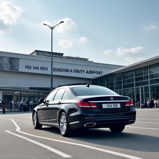 Sasakyan na papalabas ng airport terminal