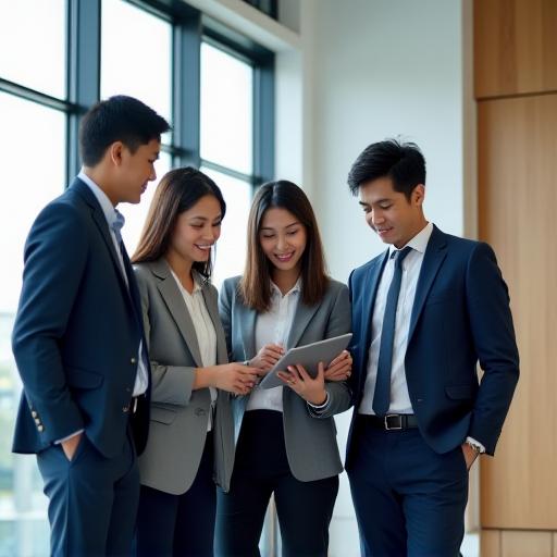 Business people in a meeting discussing transport solutions